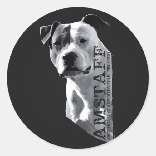 American Staffordshire Terrier _ Amstaff Classic Round Sticker