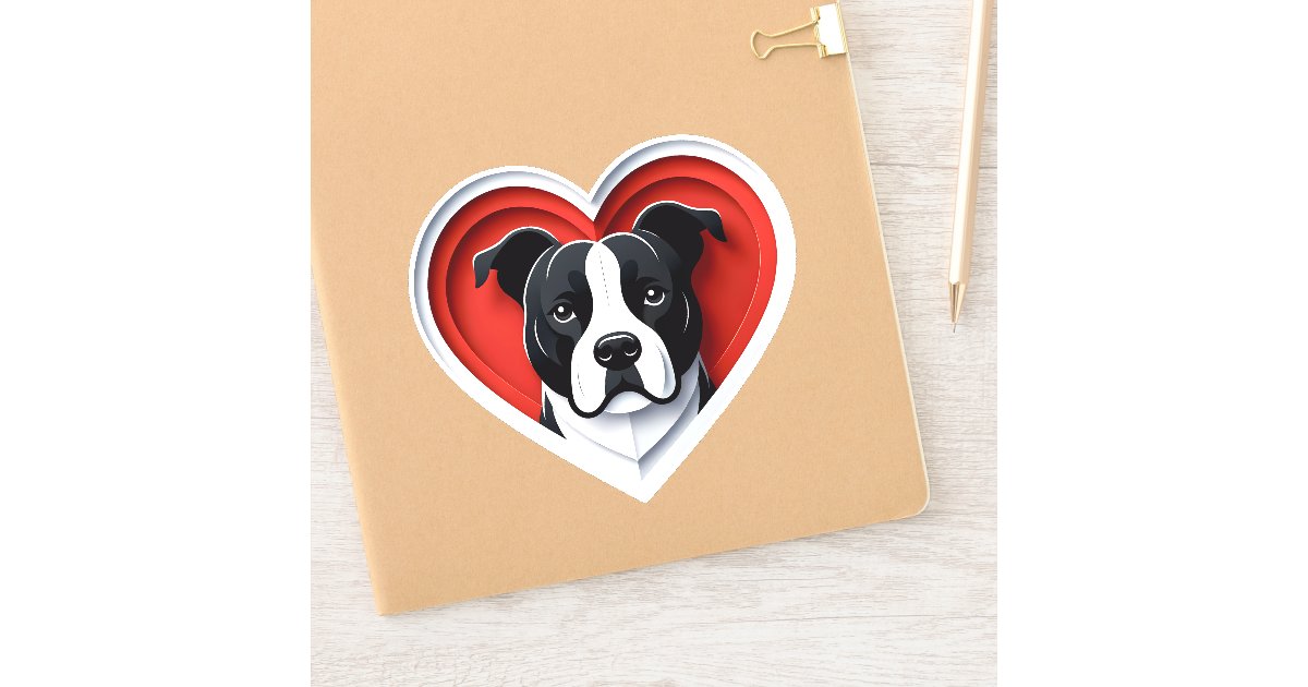 Staf Sticker American Staffordshire Terrier Amstaff Dog Lover Sticker | Zazzle