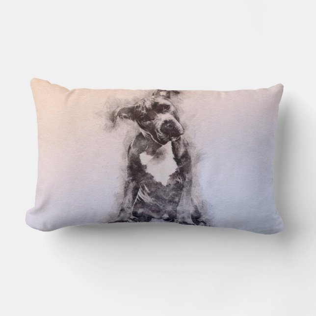 American Staffordshire Terrier - Amstaff Puppy Lumbar Pillow (Front)