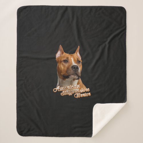 American Staffordshire Terrier _ Amstaff Sherpa Blanket