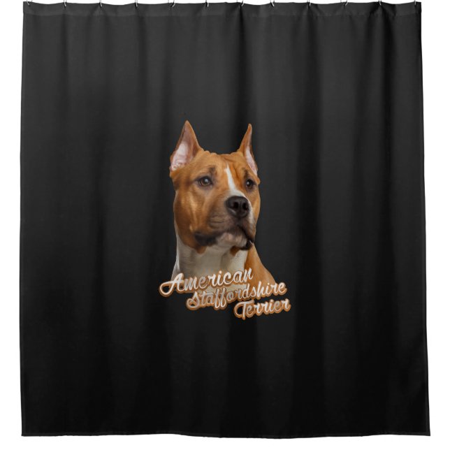 American Staffordshire Terrier - Amstaff Shower Curtain (Front)