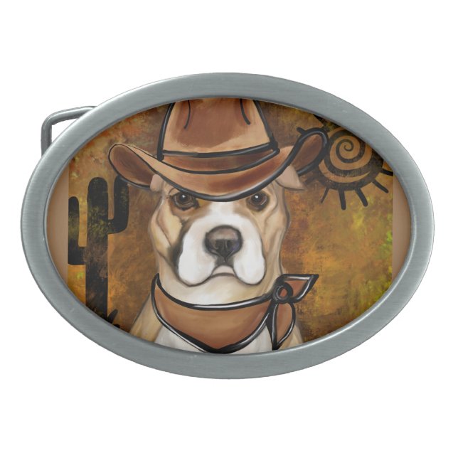 AMERICAN STAFFORDSHIRE TERRIER         BELT BUCKLE (Front)