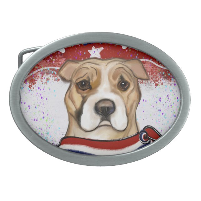 AMERICAN STAFFORDSHIRE TERRIER      BELT BUCKLE (Front)