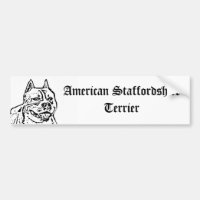 American Staffordshire Terrier bumper sticker