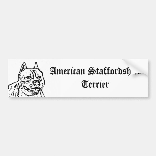 American Staffordshire Terrier bumper sticker (Front)