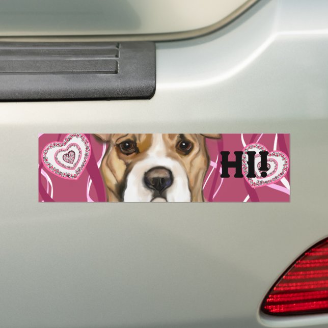 AMERICAN STAFFORDSHIRE TERRIER            BUMPER STICKER (On Car)