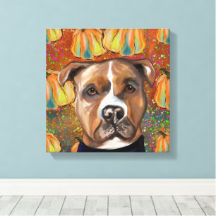 AMERICAN STAFFORDSHIRE TERRIER        CANVAS PRINT