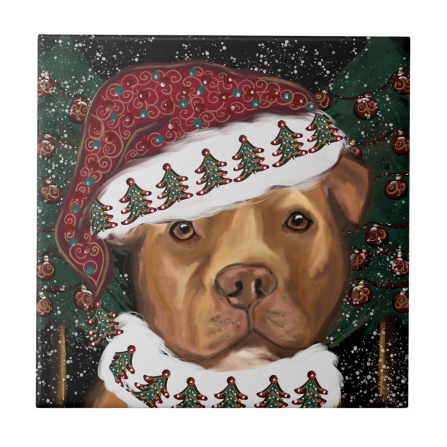 American Staffordshire Terrier  Ceramic Tile (Front)