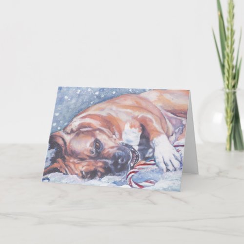 American Staffordshire Terrier Christmas Card