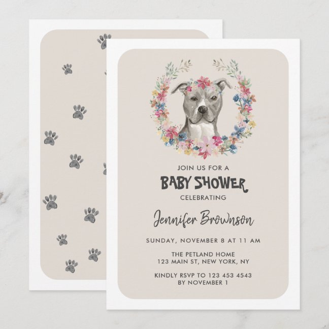 American Staffordshire Terrier Dog Celebration Invitation