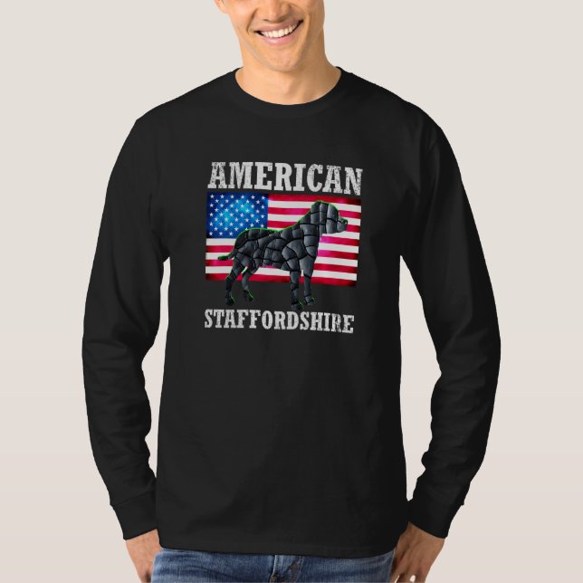 American Staffordshire Terrier Dog  Cool Graphic F T-Shirt (Front)