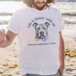 American Staffordshire Terrier dog mom dad T-Shirt