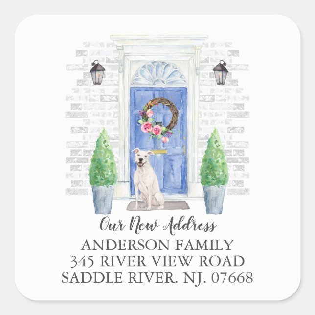 American Staffordshire Terrier  Door Address Label (Front)