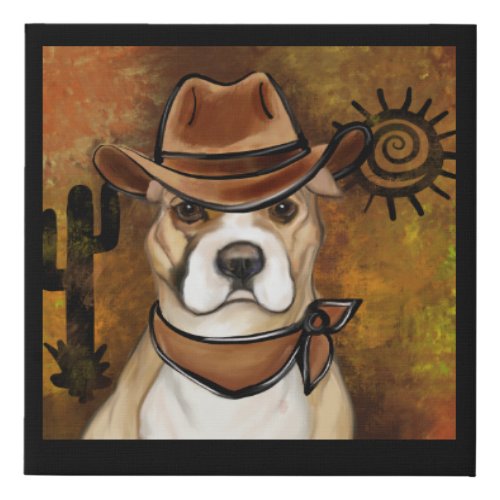 AMERICAN STAFFORDSHIRE TERRIER        FAUX CANVAS PRINT