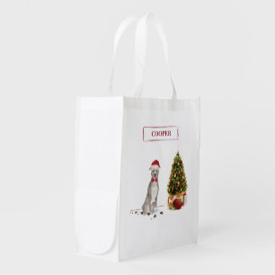 American Staffordshire Terrier Funny Christmas Dog Grocery Bag