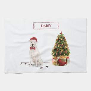American Staffordshire Terrier Funny Christmas Dog Kitchen Towel