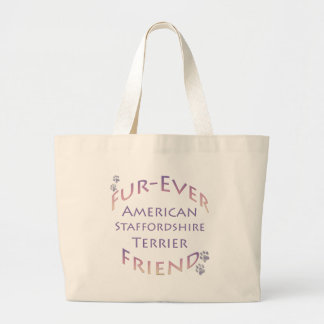 American Staffordshire Terrier Furever Large Tote Bag