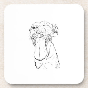 American Staffordshire Terrier Illustration Beverage Coaster