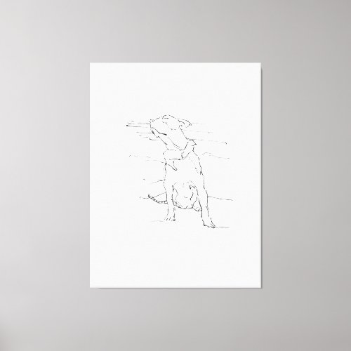 American Staffordshire Terrier Illustration Canvas Print