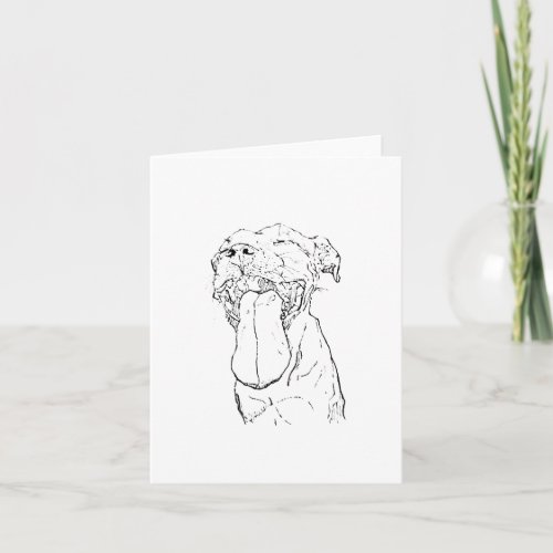 American Staffordshire Terrier Illustration Card