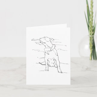 American Staffordshire Terrier Illustration Card