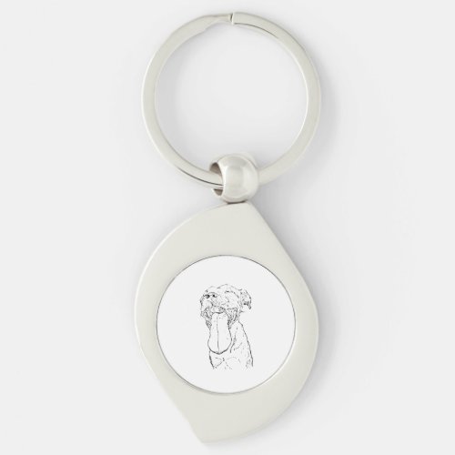 American Staffordshire Terrier Illustration Keychain