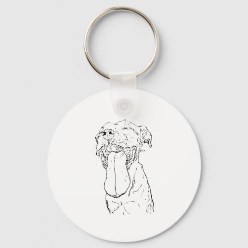 American Staffordshire Terrier Illustration Keychain