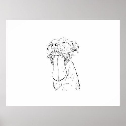 American Staffordshire Terrier Illustration Poster