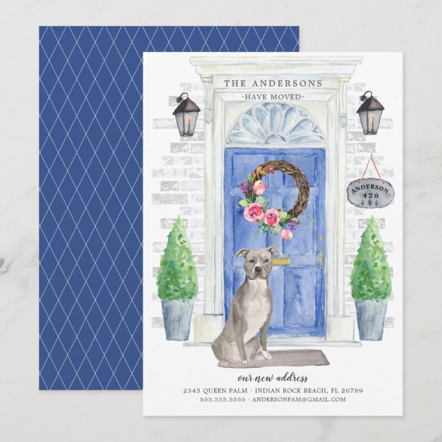 American Staffordshire Terrier Moving Announcement (Front/Back)