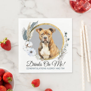 American Staffordshire Terrier Napkins with Photo