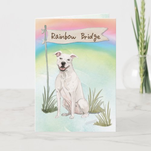 American Staffordshire Terrier Pet Sympathy Card