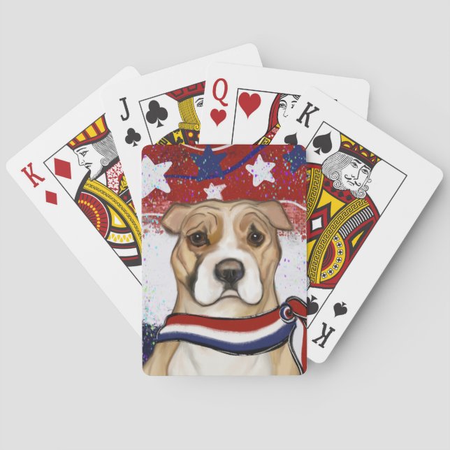 AMERICAN STAFFORDSHIRE TERRIER      POKER CARDS (Back)