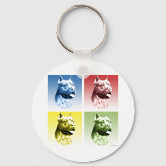 American Staffordshire Terrier Pop Art Keychain