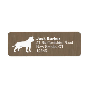 American Staffordshire Terrier Return Address Label