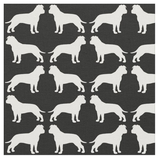 American Staffordshire Terrier Silhouettes AmStaff Fabric