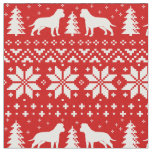 American Staffordshire Terrier Silhouettes Xmas Fabric