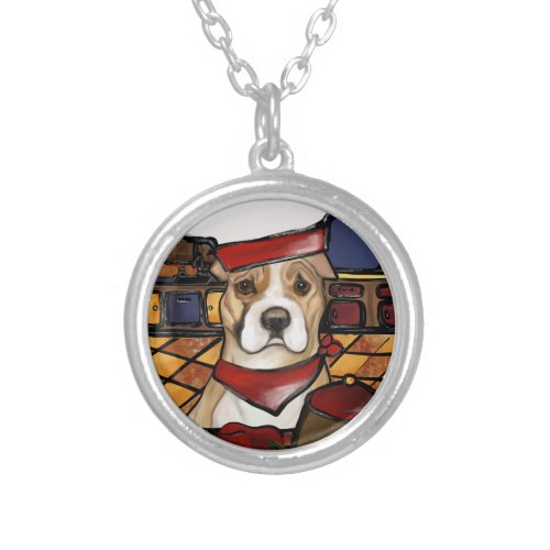 AMERICAN STAFFORDSHIRE TERRIER           SILVER PLATED NECKLACE