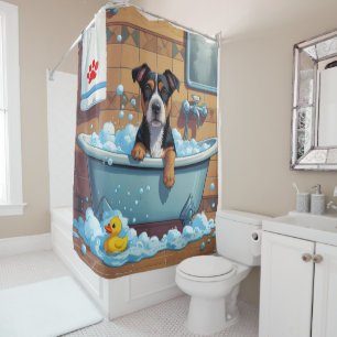 American Staffordshire Terrier Sleepy Cute Funny Shower Curtain