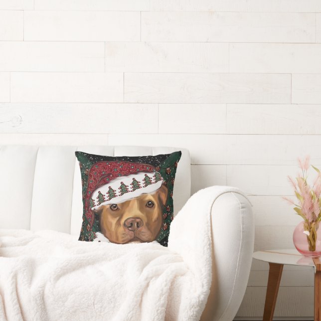 American Staffordshire Terrier  Throw Pillow (Couch)