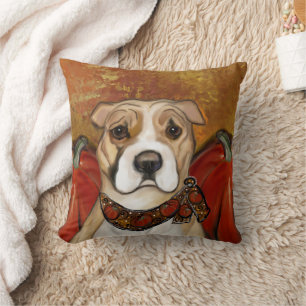 AMERICAN STAFFORDSHIRE TERRIER THROW PILLOW