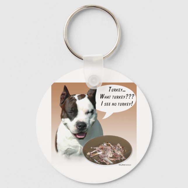 American Staffordshire Terrier Turkey Keychain (Front)