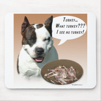 American Staffordshire Terrier Turkey Mouse Pad
