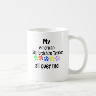 American Staffordshire Terrier Walks Design Coffee Mug