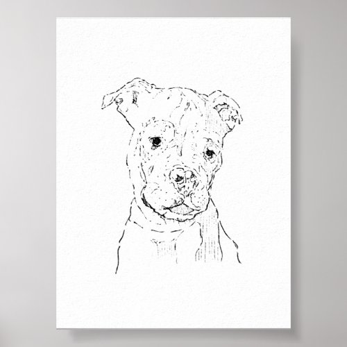 American Staffordshire Terrier Wall Art Decor