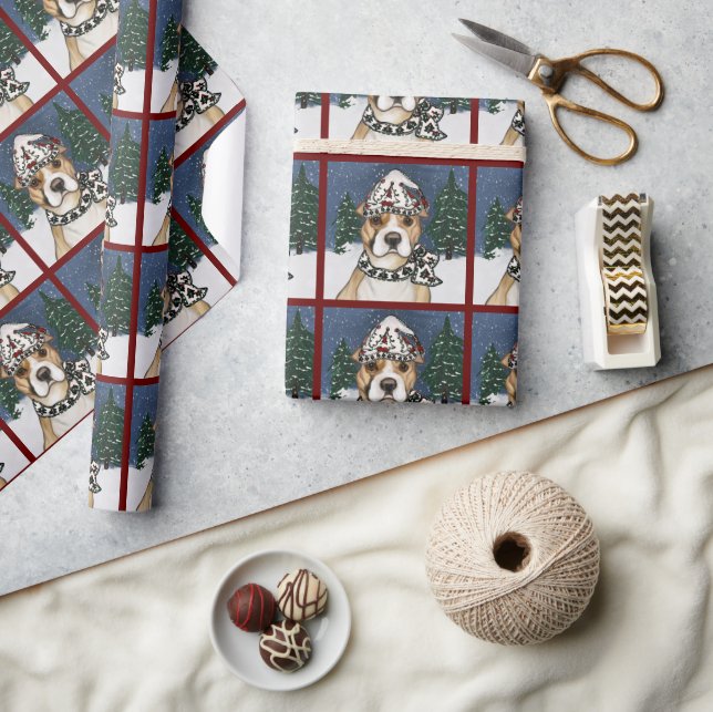 AMERICAN STAFFORDSHIRE TERRIER      WRAPPING PAPER (Crafts)