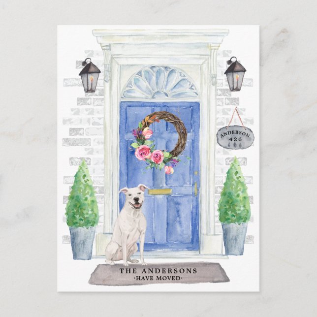 American Staffordshire TerrierMoving Announcement Postcard (Front)