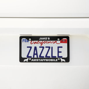 American Staffordshire Terriers Amstaffmobile License Plate Frame