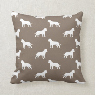 American Staffordshire Terriers (Floppy Ears) Throw Pillow