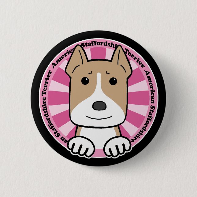 American Stafforshire Terrier Button (Front)