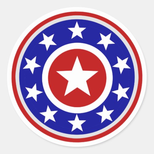 American Star Shield Classic Round Sticker
